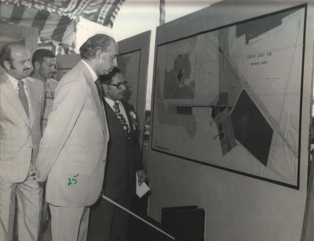 Foundation laying of Port Muhammad Bin Qasim on 5th August, 1976 - 5